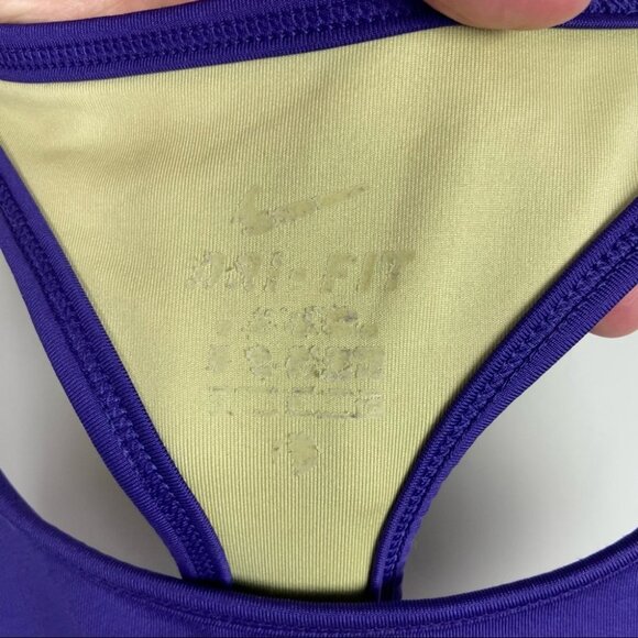Nike Dri-Fit Purple Sports Bra Size Small Supportive Fitness Yoga Running Top S - Picture 5 of 8